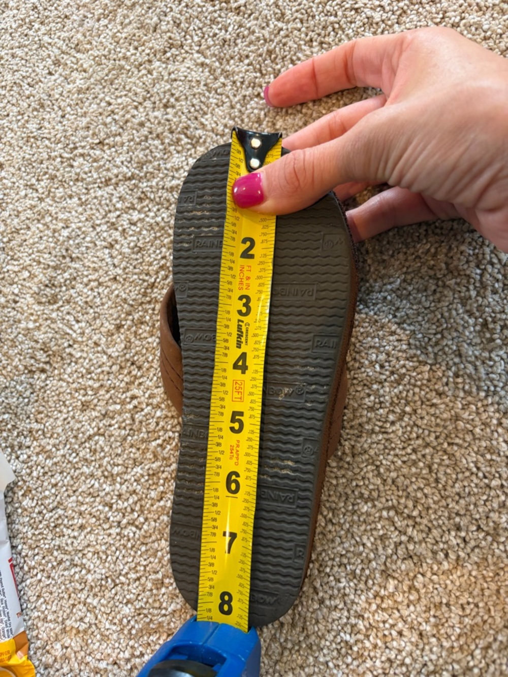 GUC Kids Premier Leather 1” Strap Flip Flops in Espresso Sz 13/1 - Picture 6 of 9